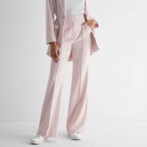 NWT Express Super High Waisted Pintuck Flare Trouser Pant